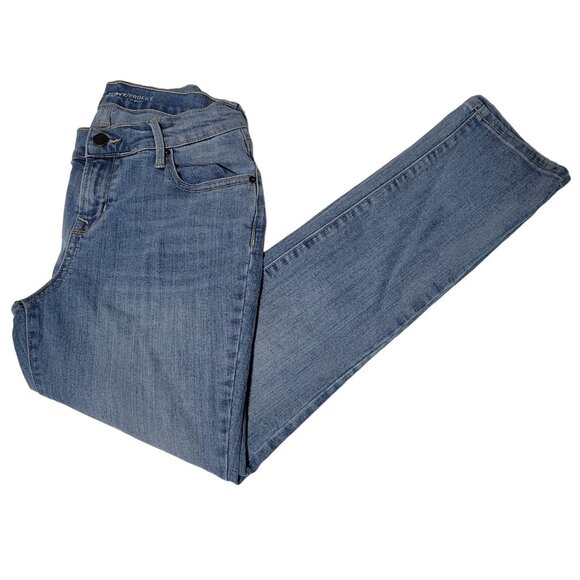 Old Navy Curvy Profile Mid Rise Jeans Womens Size 2 Straight Light Wash Denim - Picture 1 of 5
